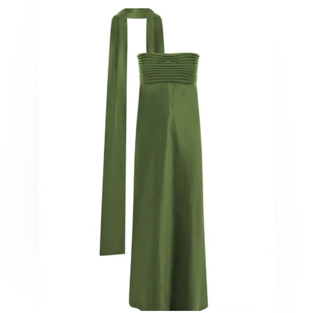 Runaway The Label Elsa Dress with Neck Scarf in Olive- Brand New - Size L - Picture 2 of 4